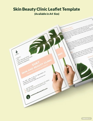 Skin Beauty Clinic Leaflet Template