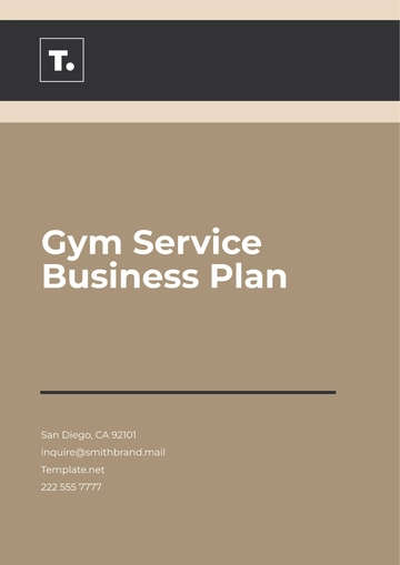 Free Gym Service Business Plan Template to Edit Online
