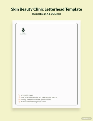 Skin Beauty Clinic Letterhead Template
