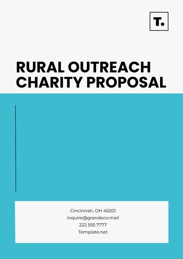 Free Rural Outreach Charity Proposal Template to Edit Online