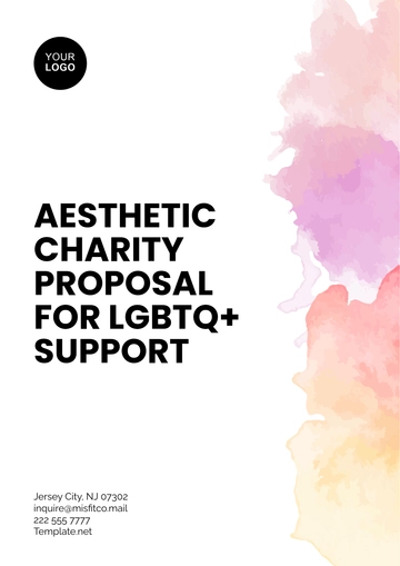 Free Aesthetic Charity Proposal for LGBTQ Support Template to Edit Online