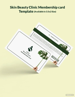 Skin Beauty Clinic Membership Card Template