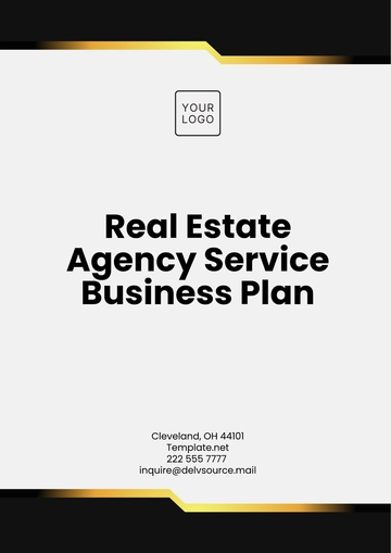 Free Real Estate Agency Service Business Plan Template to Edit Online