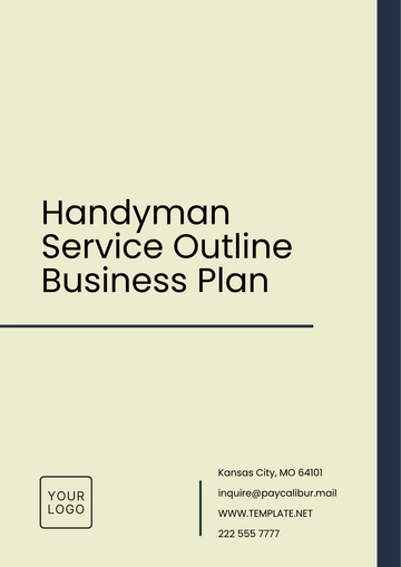 Free Handyman Service Outline Business Plan Template to Edit Online