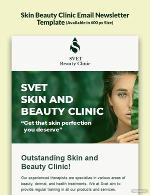 Skin Beauty Clinic Email Newsletter Template