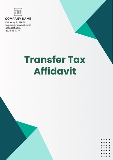 Free Transfer Tax Affidavit Template to Edit Online