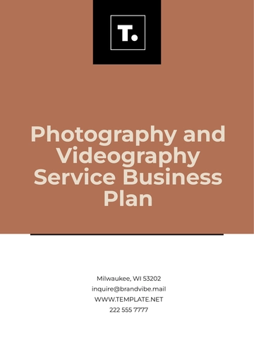 Free Photography and Videography Service Business Plan Template to Edit Online