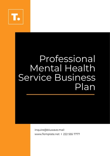 Free Professional Mental Health Service Business Plan Template to Edit Online