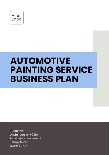 Free Automotive Painting Service Business Plan Template to Edit Online