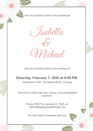 Free High-Resolution Wedding Invitation Template to Edit Online