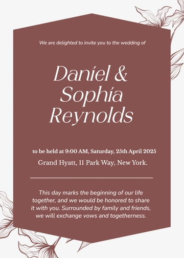 Free Wedding Invitation Design Template to Edit Online