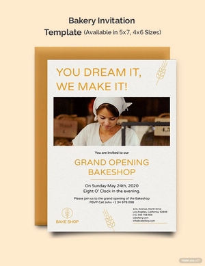 Bakery Invitation Template