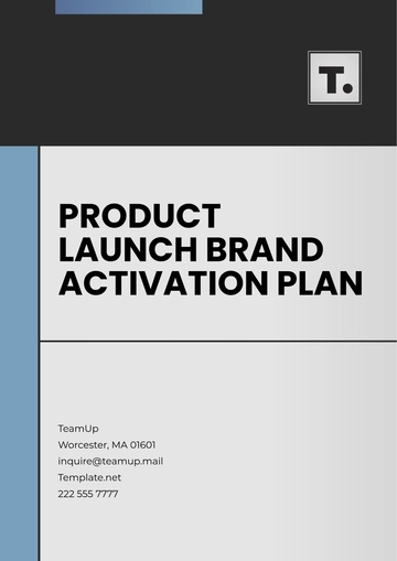 Free Product Launch Brand Activation Plan Template to Edit Online