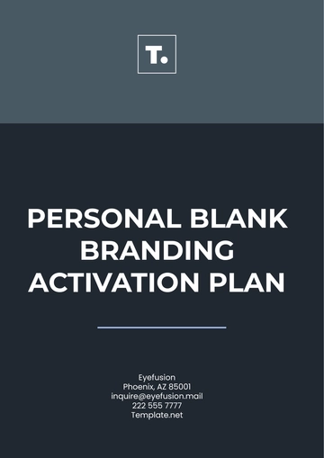 Free Personal Blank Branding Activation Plan Template to Edit Online