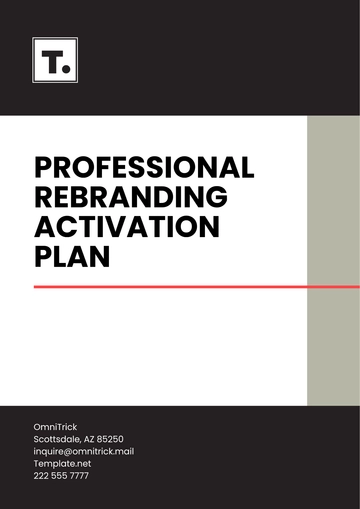 Free Professional Rebranding Activation Plan Template to Edit Online