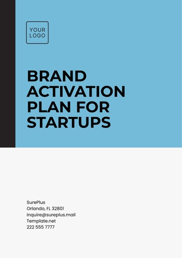 Free Brand Activation Plan for Startups Template to Edit Online