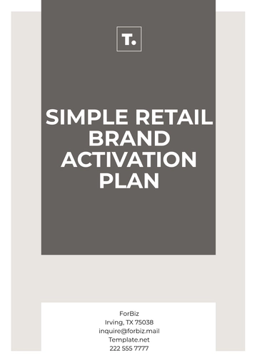 Free Simple Retail Brand Activation Plan Template to Edit Online