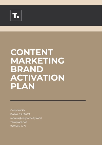 Free Content Marketing Brand Activation Plan Template to Edit Online