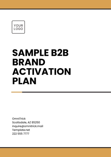 Free Sample B2B Brand Activation Plan Template to Edit Online