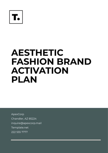 Free Aesthetic Fashion Brand Activation Plan Template to Edit Online