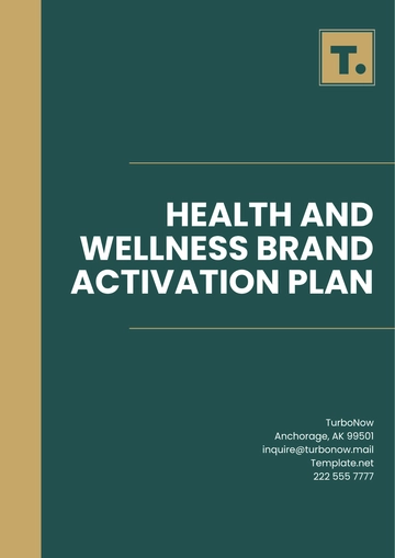 Free Health & Wellness Brand Activation Plan Template to Edit Online