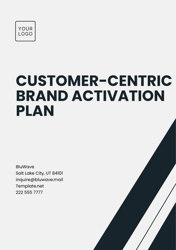 Free Customer-Centric Brand Activation Plan Template to Edit Online