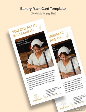Bakery Rack Card Template