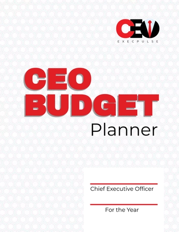 Free CEO Budget Planner Template to Edit Online