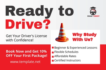 Free Driving School Banner Template to Edit Online