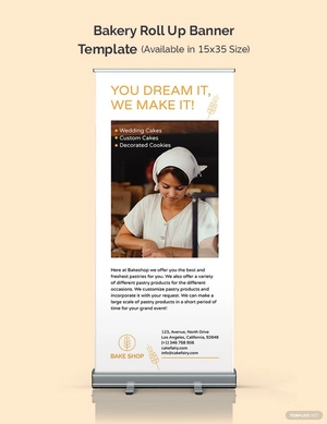 Bakery Roll Up Banner Template