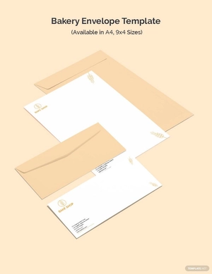 Bakery Envelope Template