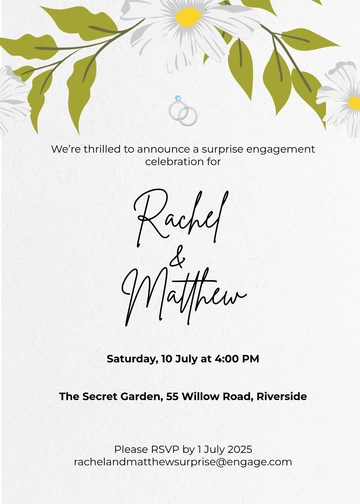 Free Surprise Engagement Invitation Template to Edit Online
