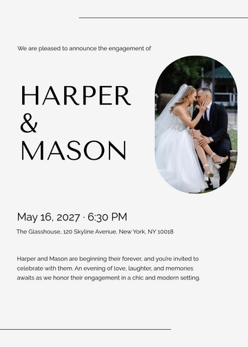 Free Modern Engagement Invitation Template to Edit Online