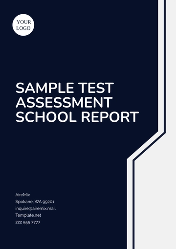 Free Sample Test Assessment School  Report Template to Edit Online