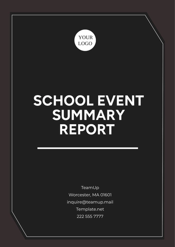 Free School Event Summary Report Template to Edit Online