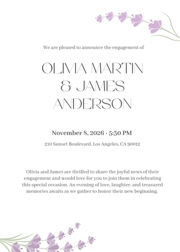 Free Engagement Invitation with RSVP Template to Edit Online