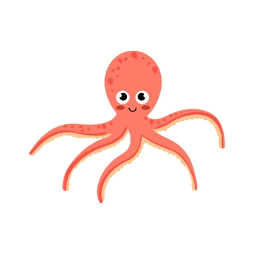 Free Smiling Octopus Clipart to Edit Online