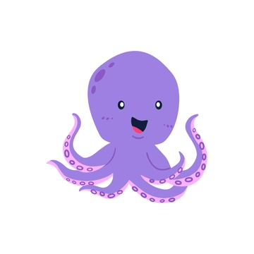 Free Purple Octopus Clipart to Edit Online