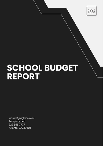 Free School Budget Report Template to Edit Online