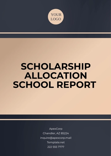 Free Scholarship Allocation School Report Template to Edit Online