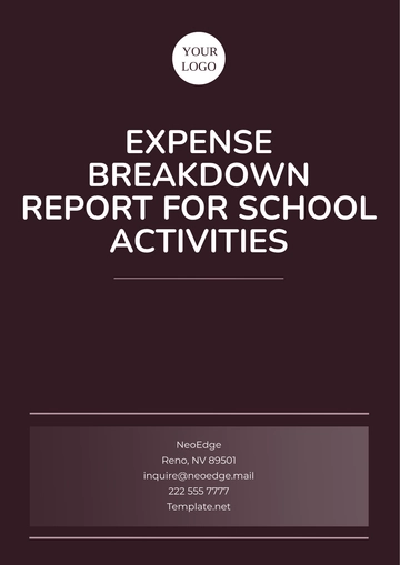 Free Expense Breakdown Report for School Activities Template to Edit Online