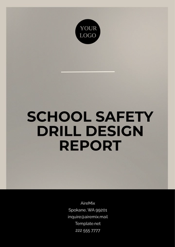 Free School Safety Drill Design Report Template to Edit Online