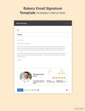 Bakery Email Signature Template