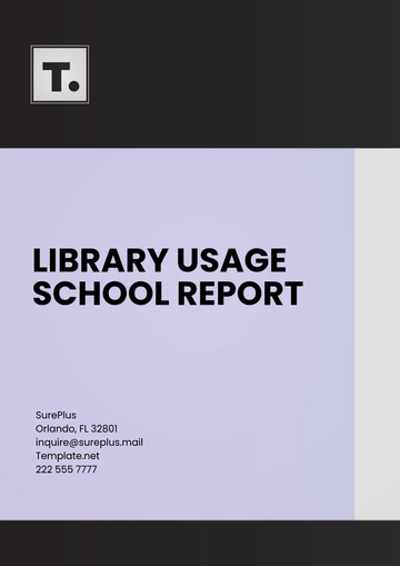 Free Library Usage School Report Template to Edit Online