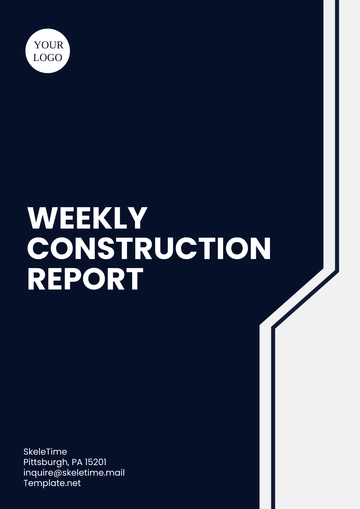 Free Weekly Construction Report Template to Edit Online