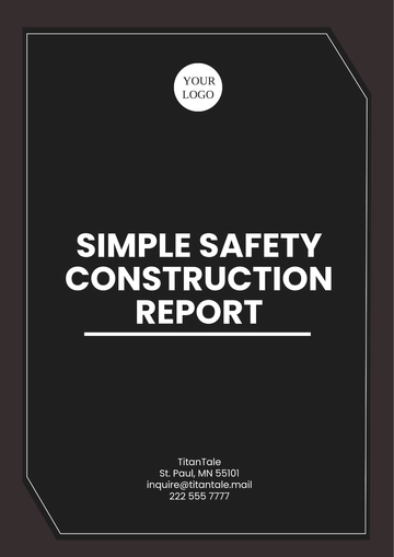 Free Simple Safety Construction Report Template to Edit Online