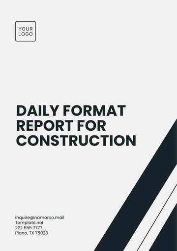 Free Daily Format Report for Construction Template to Edit Online