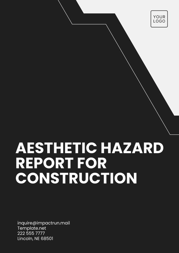 Free Aesthetic Hazard Report for Construction Template to Edit Online