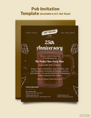 Pub Invitation Template