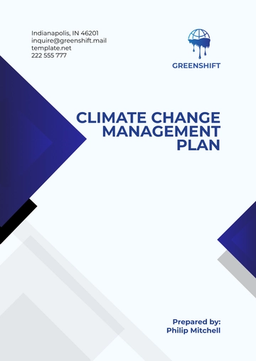Free Climate Change Management Plan Template to Edit Online